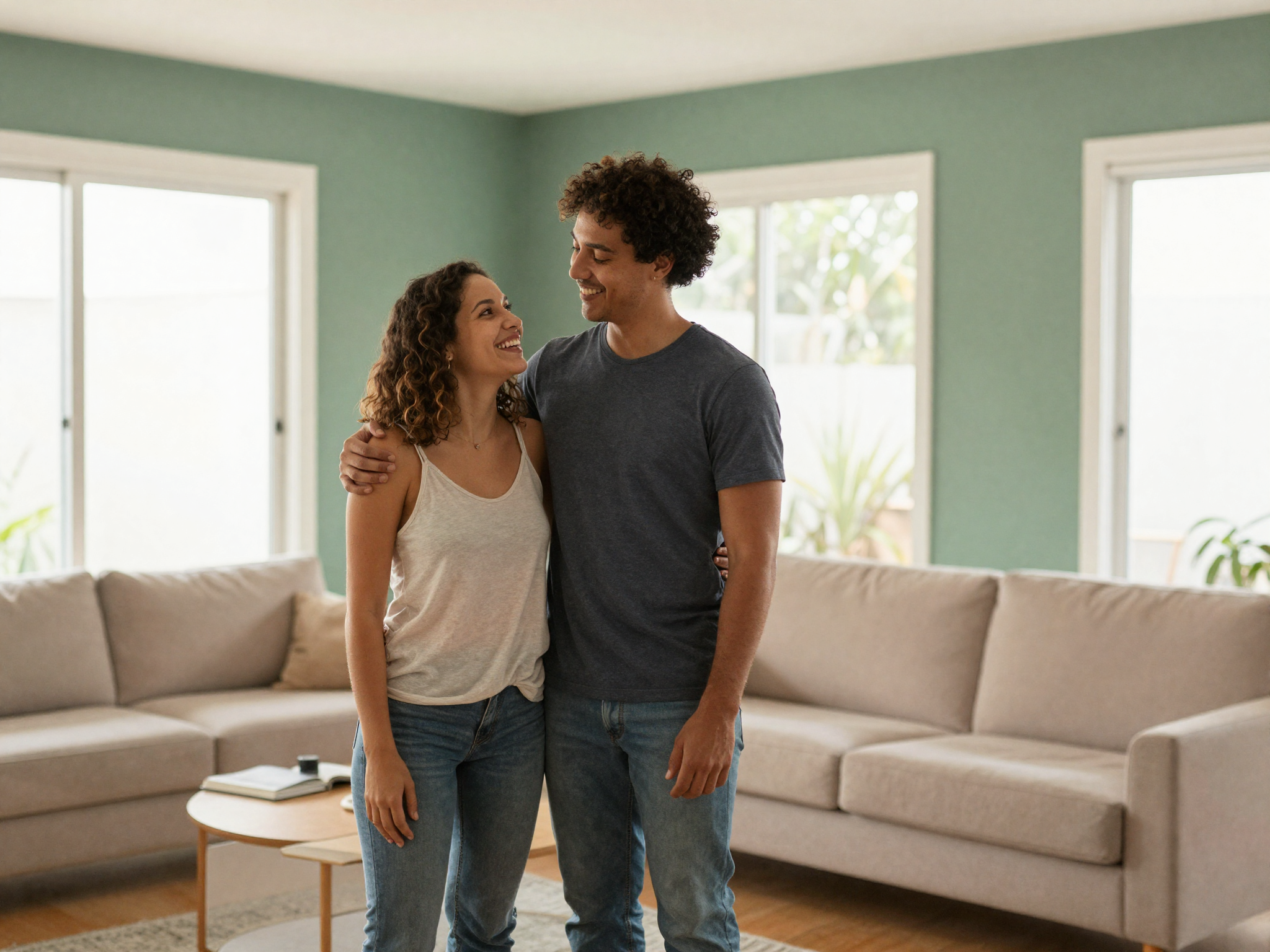 Cliente em casa recém-reformada